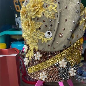 Embellished Kids Dress with Floral and Pearl Accents